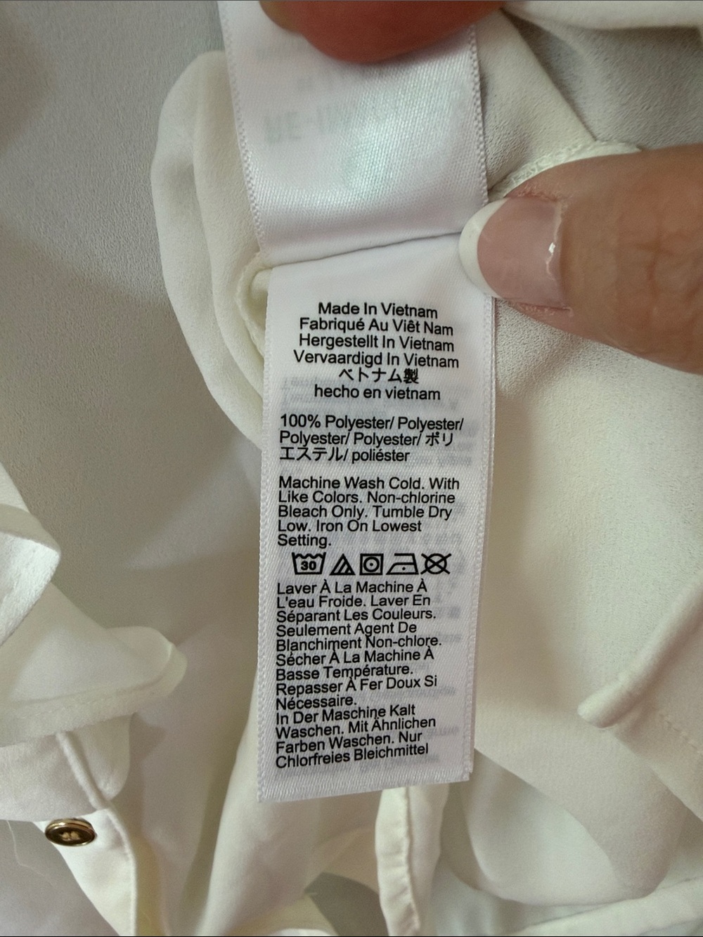 J. Crew Button Down Ruffle Drapey Cottage Top Size 16 Ivory Off-White Cream NWT - Picture 7 of 11